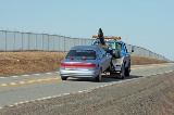 Tow-truck towing car