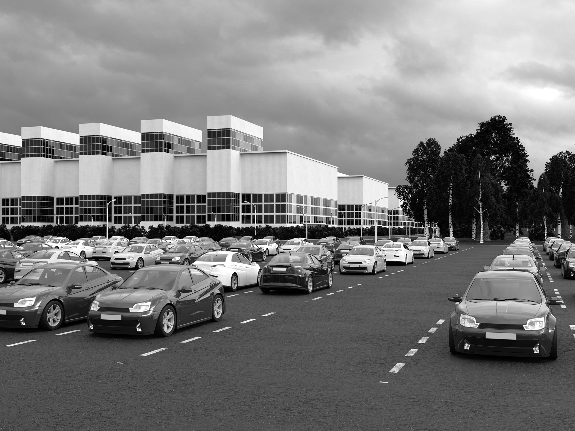 Dealership Parking Lot