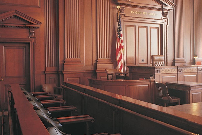 Empty Courtroom Jury Box