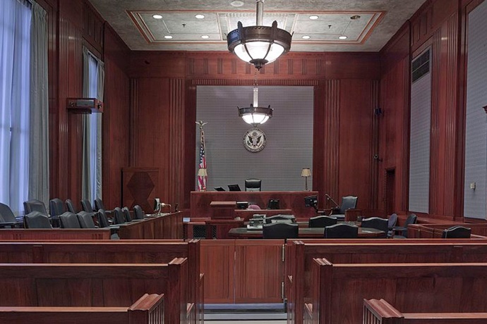 empty courtroom