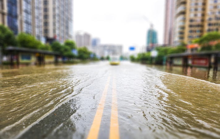 Flooded street